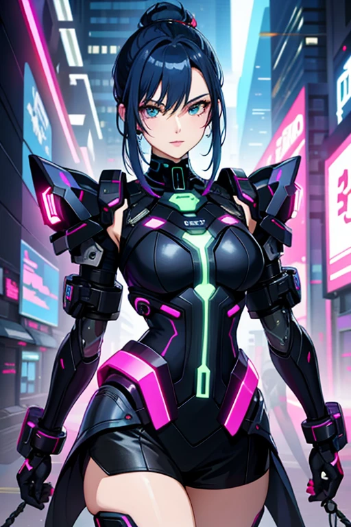 cyber punk、beautiful mature woman、sexy