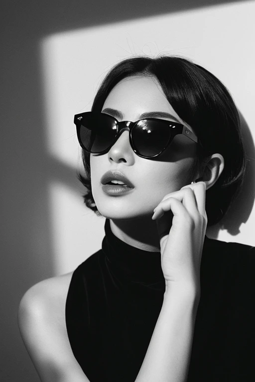 (Female lips),(Sensual),(eros),(Black atmosphere),(Shadow),(Mouth only),(foreigner),(Only lips),(Westerners),(european),(brand hair),(Plump lips),(red lipstick),(black and white),(blonde),(lips are red),(顔はblack and white),(Vintage style),(sunglasses黒),(black and white写真),(人もblack and white),(sunglassesのレンズが黒),(unconventional),(neutral),(もっとdarkな感じ),(A photo that emphasizes the mouth),(sunglasses),(eye decoration),(sunglasses),(simple),(dark),(black and white),(strong skeletal woman),(eros),(thick lips),(Photo from the neck up),(Beautiful skin),(Glossy),(beautiful),(lady),(Black lens),(American)