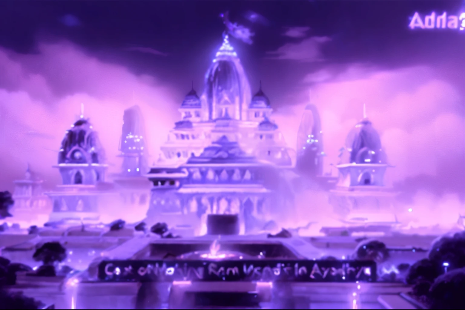 a close up of a building with a fountain in front of it, from ramayan, cybertronic hindu temple, raymarching, by Adam Manyoki, 4 0 0 0 0 0, cost, aum, of, hindu god, yan morala, inspired by Ram Chandra Shukla, promo image, 2045, inspired by Adam Manyoki