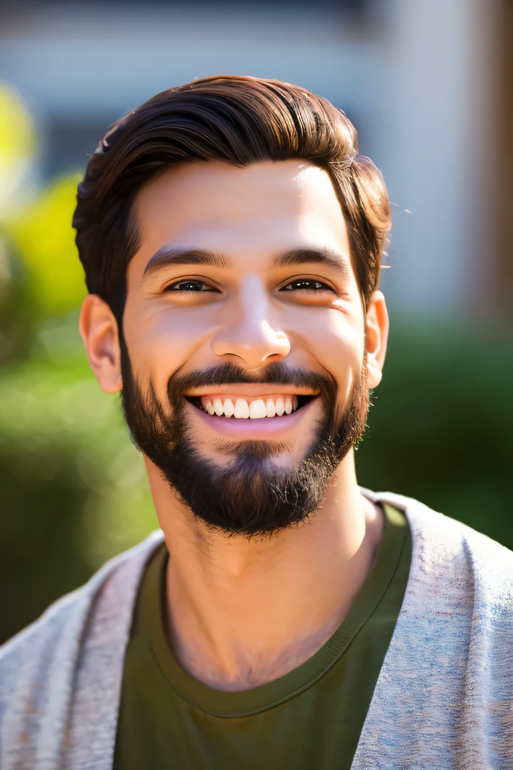 Smiling Man Illustration, sorriso insano, Homem de pele marrom com um sorriso gigante, happily smiling at the camera, sorriso atrevido, he's smiling, sorriso muito grande, Macho sorridente, foto de perfil headshot, rindo sorriso enorme, desenhando no estilo de Arte 3D, c4d, fundo de cor branco puro, estilo disney, estilo pixar render ilustracao Super Detalhe, 8k