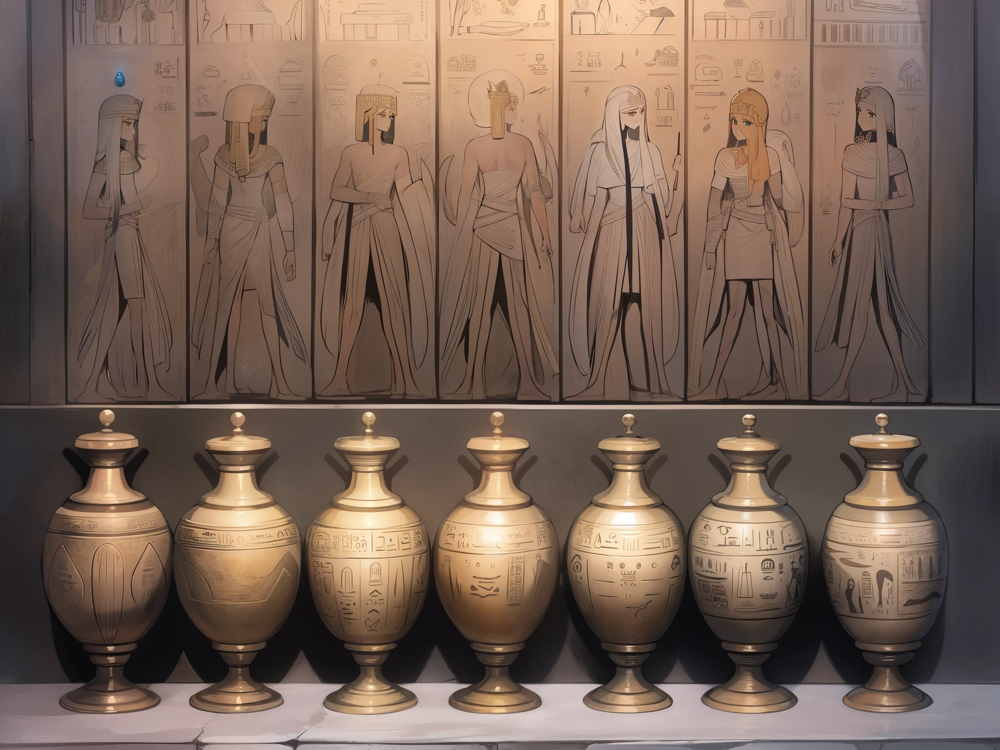 ancient egyptian murals、Greek philosopher Plato、「Egyptian art has remained unchanged for 10,000 years.」as it says、Egyptian civilization is conservative、was considered traditional。Egyptian art is a religion、In particular, there are many connections with the afterlife.。people々is after death、So that souls can once again live through mummies and statues.、It is said that it was made。In the same vein, the grave after death、god々に捧げるgod殿などには堅牢な石造で粋を凝らす一方、現世のpeople々The houses they lived in were of modest construction made of reeds and mud bricks.。朽ちにくい石造にはforever性への観念が込められていた。古代エジプトpeopleほど「forever」It is said that there is no ethnic group that likes the word。「太陽のごとくforeverに」、「forever永劫に」、「foreverの生命、healthy、rich」 These words were repeatedly carved into the tomb.、Egyptian painting style、For about 2500 years、It has continued to be drawn in almost the same style.。The big feature is、on the torso facing forward、It has a fixed style with a sideways face and both legs.。Because of this characteristic, anyone「Egyptian style」It is so obvious that。standing upright like this、凝固したようなポーズはファラオのgod々express a new image、is depicted。「quiet」の美は古代エジプトpeopleの美意識の中心をなすもので、forever性と結びついていた。 Technically、The common method for painting murals on tombs built by carving out rocky mountains was to apply a surface treatment and then paint on top of that using stucco as a base.。Pigments are made from mineral powder balls.、Crush it when using it、Draw by dissolving a small amount of rubber in water.。The main colors are ocher-based reds, yellows, and browns, and blues and greens are from copper oxide.、black is made from soot。If the stone is made of limestone that is easy to carve, it may be embossed, but this is done by the painter rather than the sculptor.、It seems that the two jobs were clearly separated.。