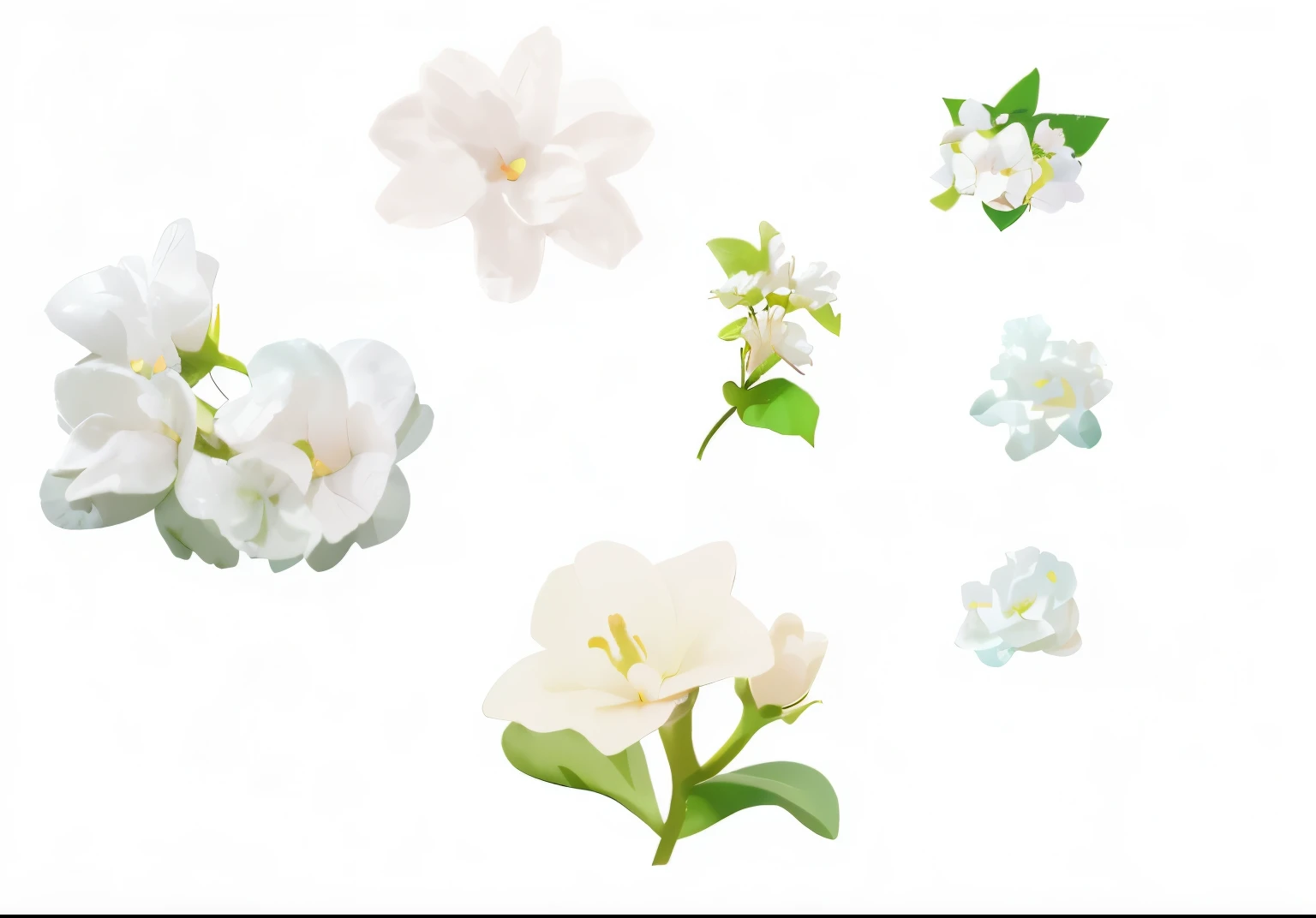 Hand drawn anime jasmine flower
