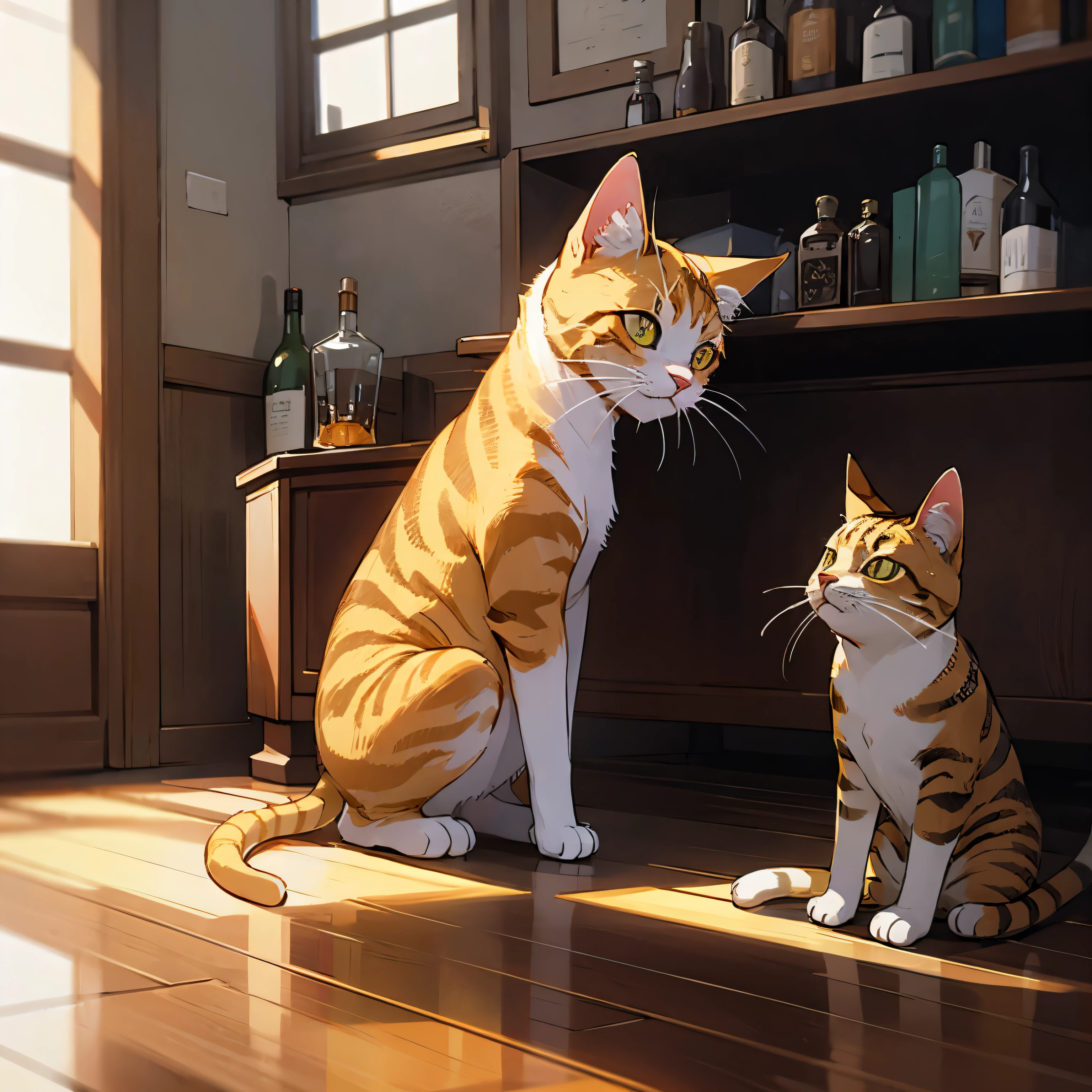 cat and whiskey