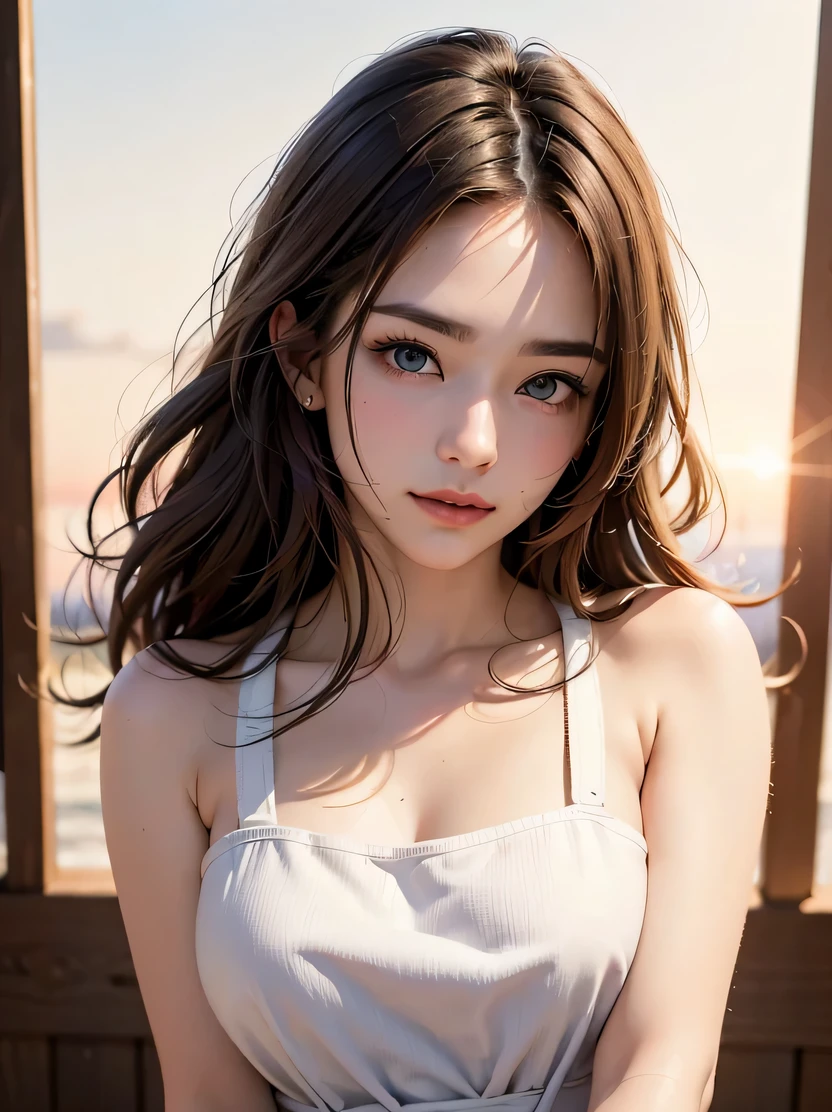 (Realistic: 1.4), (Highest quality: 1.4), Ultra-high resolution, (fine grain),((Sculpture Pose)),One Young Woman,Big Breasts,((Wearing a Chinese dress)),smile,Sunburn mark,Big eyes,Blushed,Highly detailed face and skin texture, Healthy Skin,(Chinatown),8K resolution
