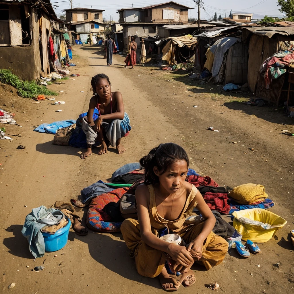 Image that show the poverty of different people