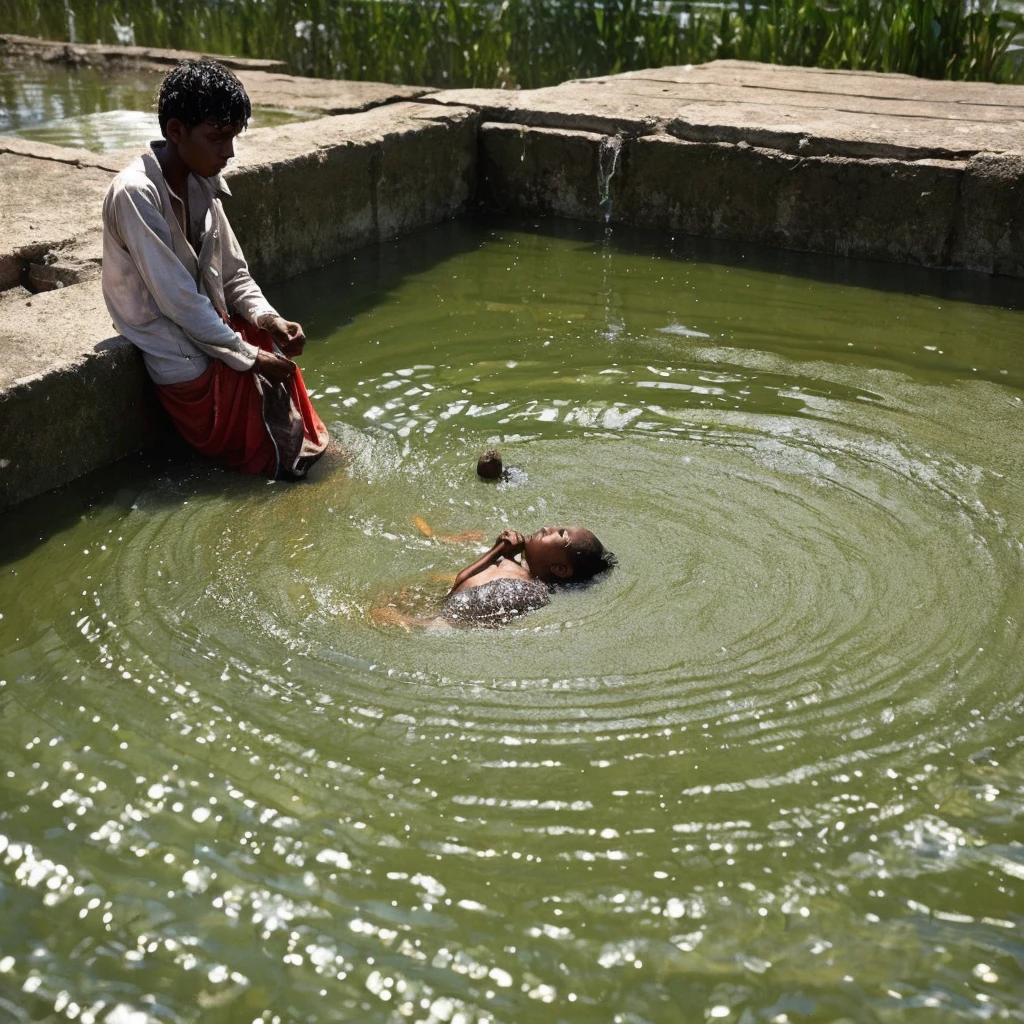 Picture that describe the problem of poor people in different areas (like water problem,Job problem)