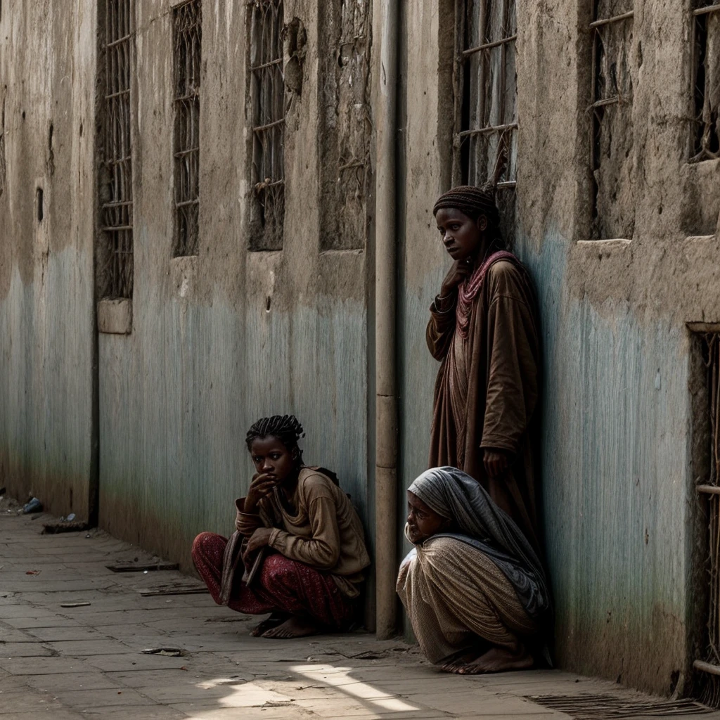 Picture that describe the problem of poor people in different areas