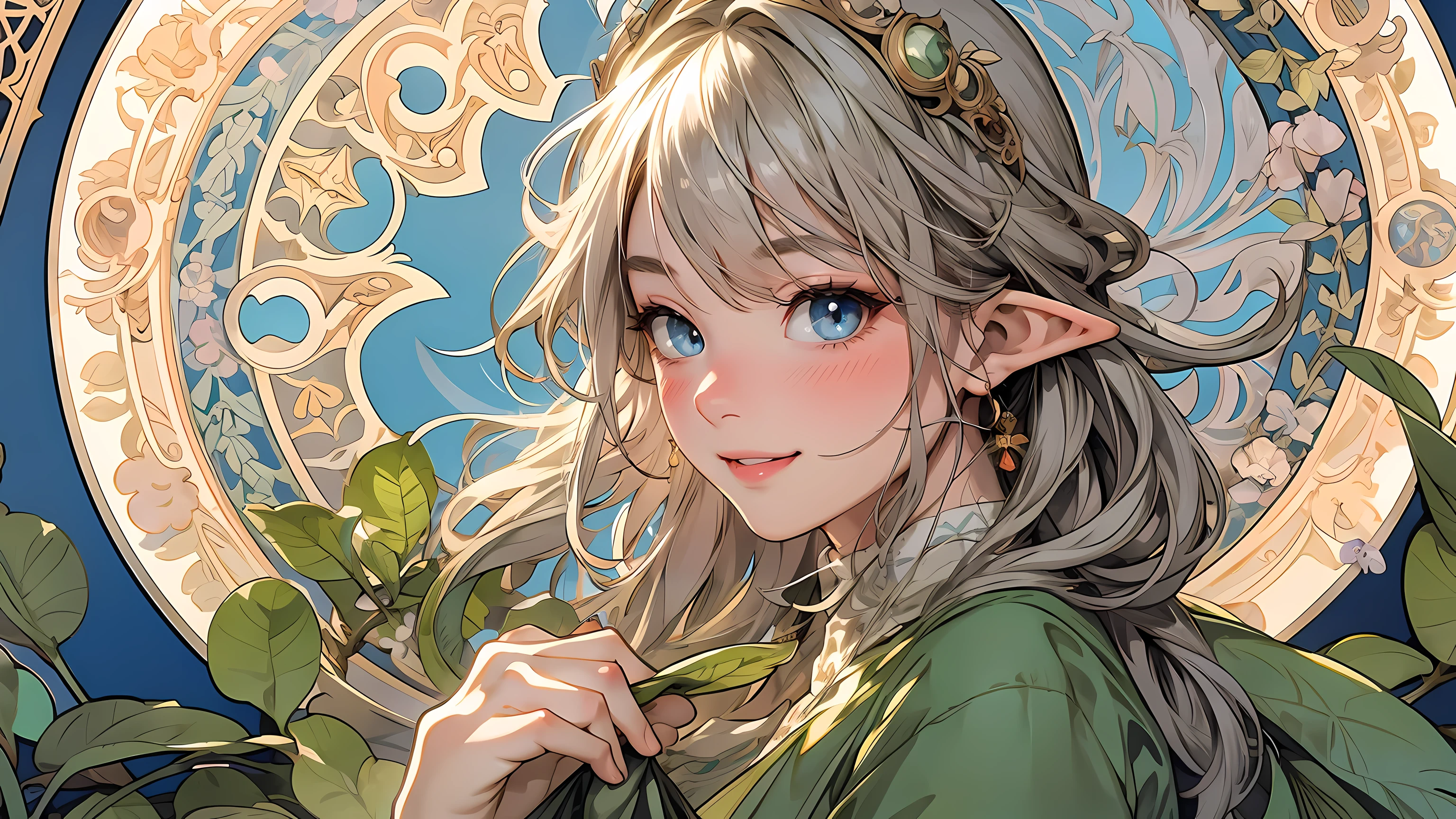 an elf portrait by Alphonse Mucha