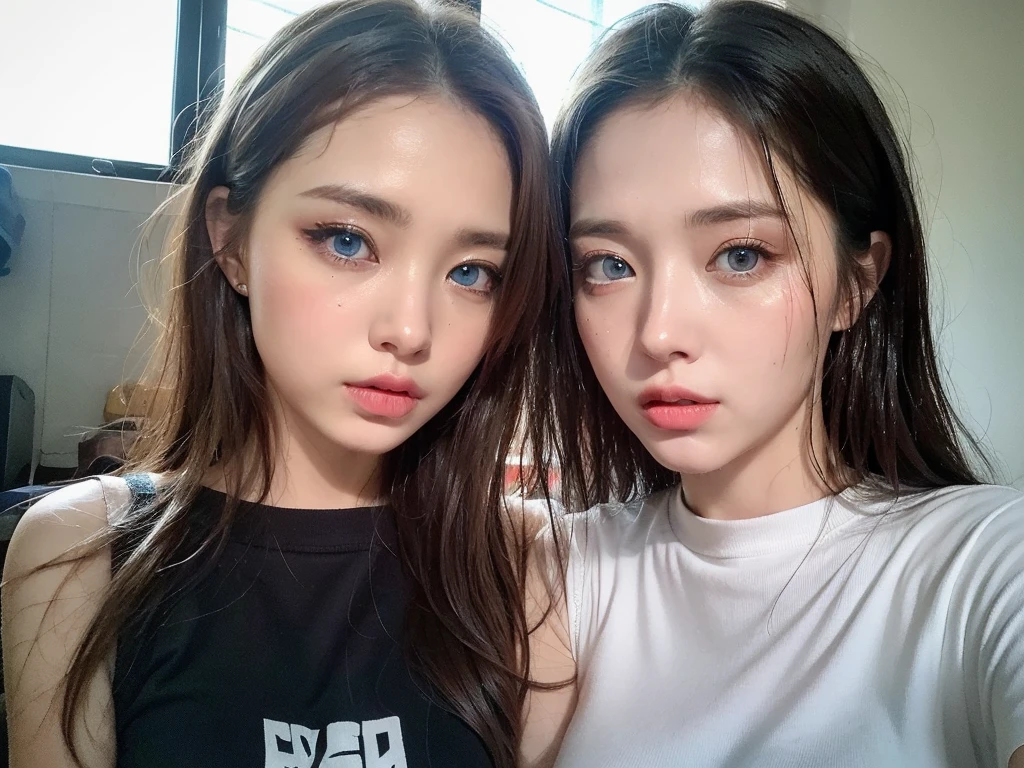 1 Beautiful handsome woman, ((top quality, 8k, masterpiece:1.retty woman, 1 woman, huge breasts:1.3, slender figure:1.1, long wavy red hair, (shower, wet body, wet clothes:1.1), very detailed face, detailed lips, detailed BLUE eyes, double eyelids, extremely detailed blue eyes, naked ass, huge earrings, 6 abs, gym eqipment behind, extremely detailed outstanding blue eyes