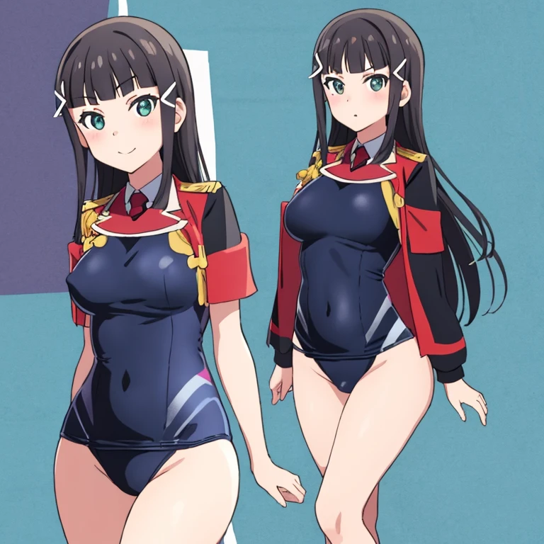 masterpiece, best quality, ultra detailed, best illustration, nsfw, 1girl, one-piece swimsuit, Dia_Genjitsu_no_Yohane, おっぱい