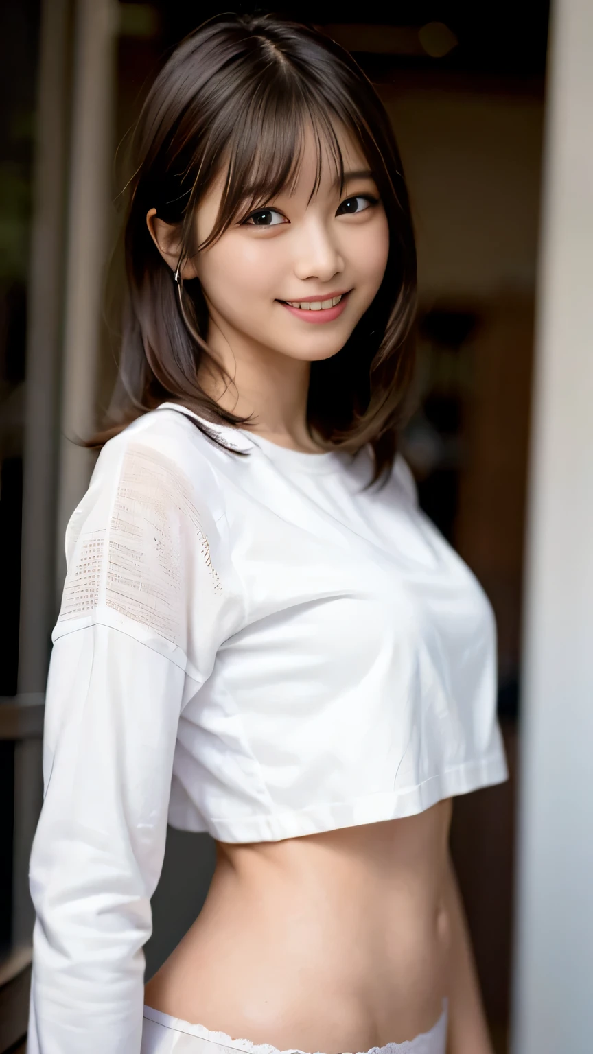 Cute Japanese Women Photos, Little Woman, 20-year-old, Beautiful and perfect face, brown, Beautiful Face, thin: 1.2,Dressed, (photo Realistic:1.4), (hyper Realistic:1.4), (Realistic:1.3),
(Smoother lighting:1.05), (Improving the quality of cinema lighting:0.9), 32k,
1 Girl,20-year-oldの女の子, Realistic lighting, Backlight, The light shines on your face, Ray Tracing, (Bright light:1.2), (Improvement of quality:1.4),
(Highest quality Realistic textured skin:1.4), Fine grain, Detailed face,
(tired, Sleepy and happy), (smile:0), Face close-up, T-Shirts,
(Enhances the body line:1.1), (Enhances the beauty of skin texture:1.1)