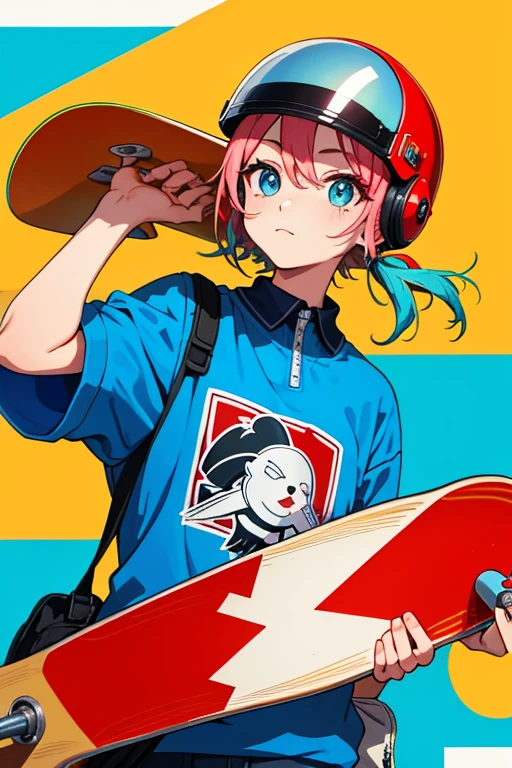 skateboard Beauty、Upper body、meaty、Glamour、Helmet