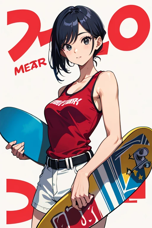 skateboard　Beauty、Upper body、meaty、Glamour、33 years old