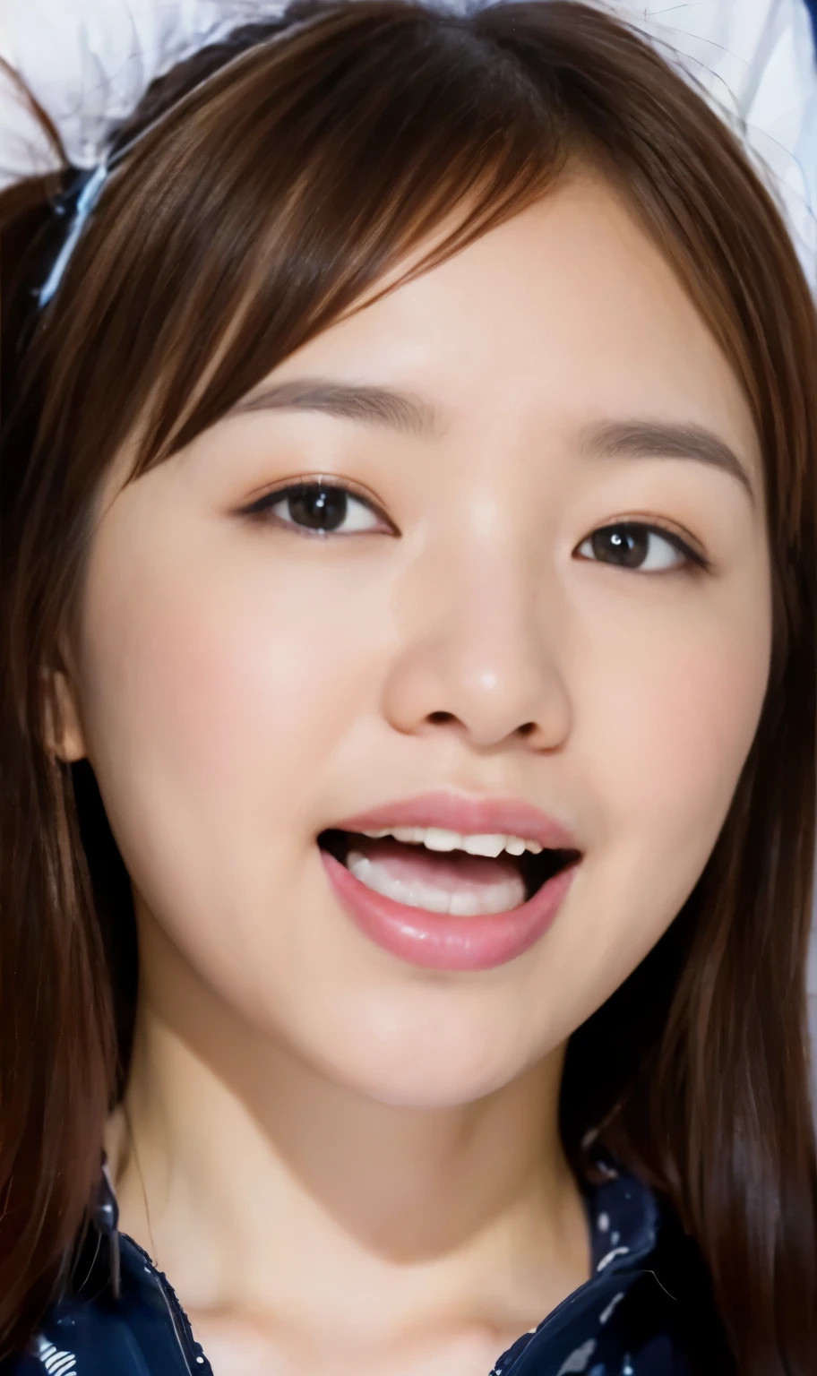 A close up of a woman with a bow tie and a blue shirt - SeaArt AI