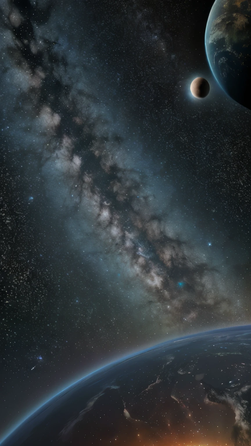 a vast universe with countless stars, showcasing the concept of cosmic expansion. a realistic image