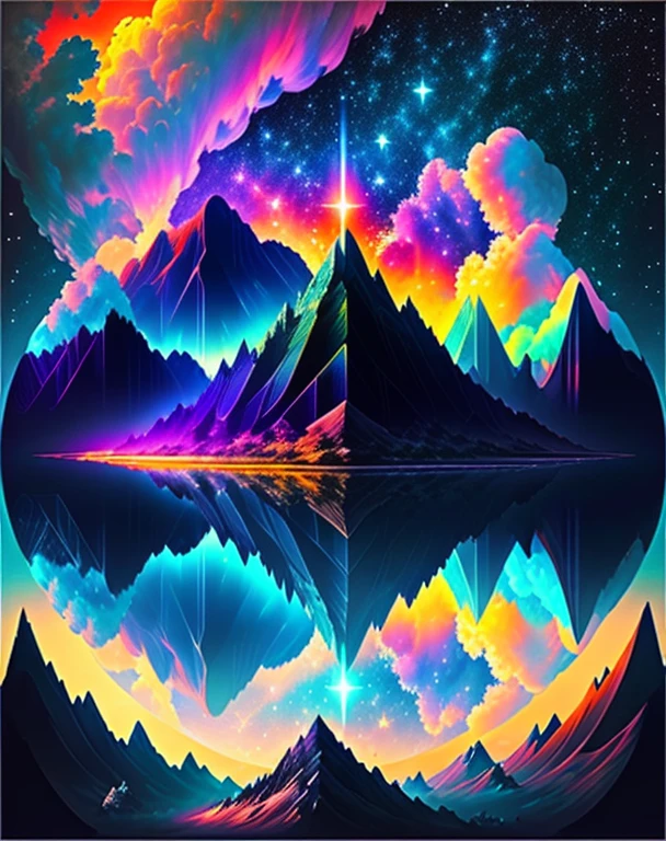 A beautiful land full of water and and dark clouds, pitch black fog, astrophotogr, masterpiece, expert, insanely detailed, 4k, composition, centered, painted, intricate, volumetric lighting, beautiful, rich deep color masterpiece, sharp focus, ultra detailed, no dan mumford and marc simonetti style, malignant, vector, print, Masterpiece, neon stars, magic around, god, truth, anticipation, depth, insight, understanding, mountain, galactic lush translucent clouds, spectrum, panorama, star cycle, cycle, round eye, planet, earth, truth, knowledge, power, energy, cold colors, neon stars, space landscapes, magic around, god, truth, anticipation, depth, insight, understanding, mountain, galactic lush translucent clouds, spectrum, panorama, star cycle, cycle, round eye, planet, earth, truth, knowledge, power, energy, galaxy, outer space, nebula, star, [cyberpunked] Pyramids from the stars (star:1.5)
