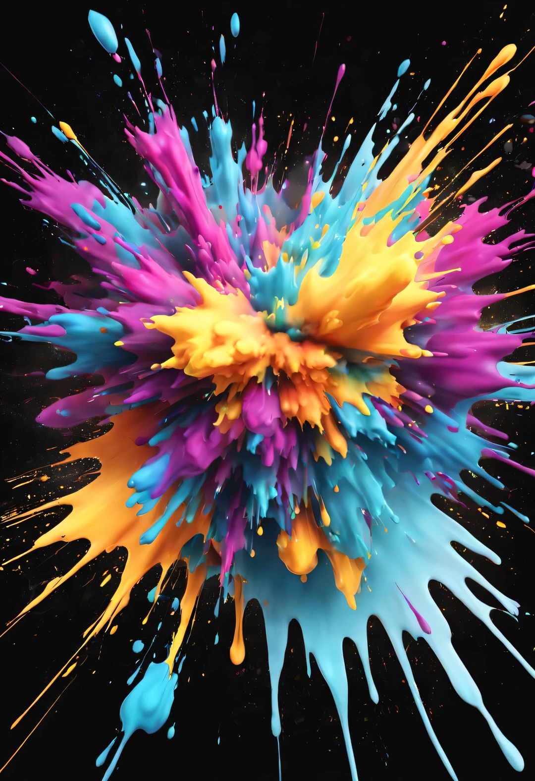 Ink splash abstract color universe explosion cool creative background art