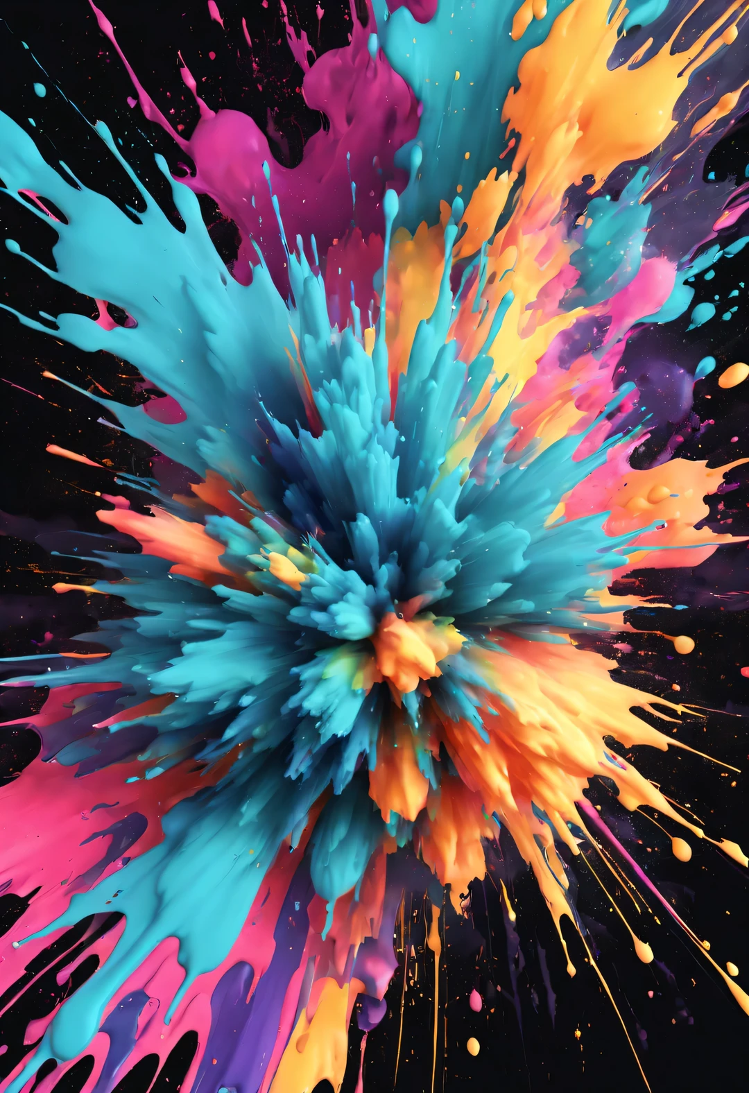 Ink splash abstract color universe explosion cool creative background art