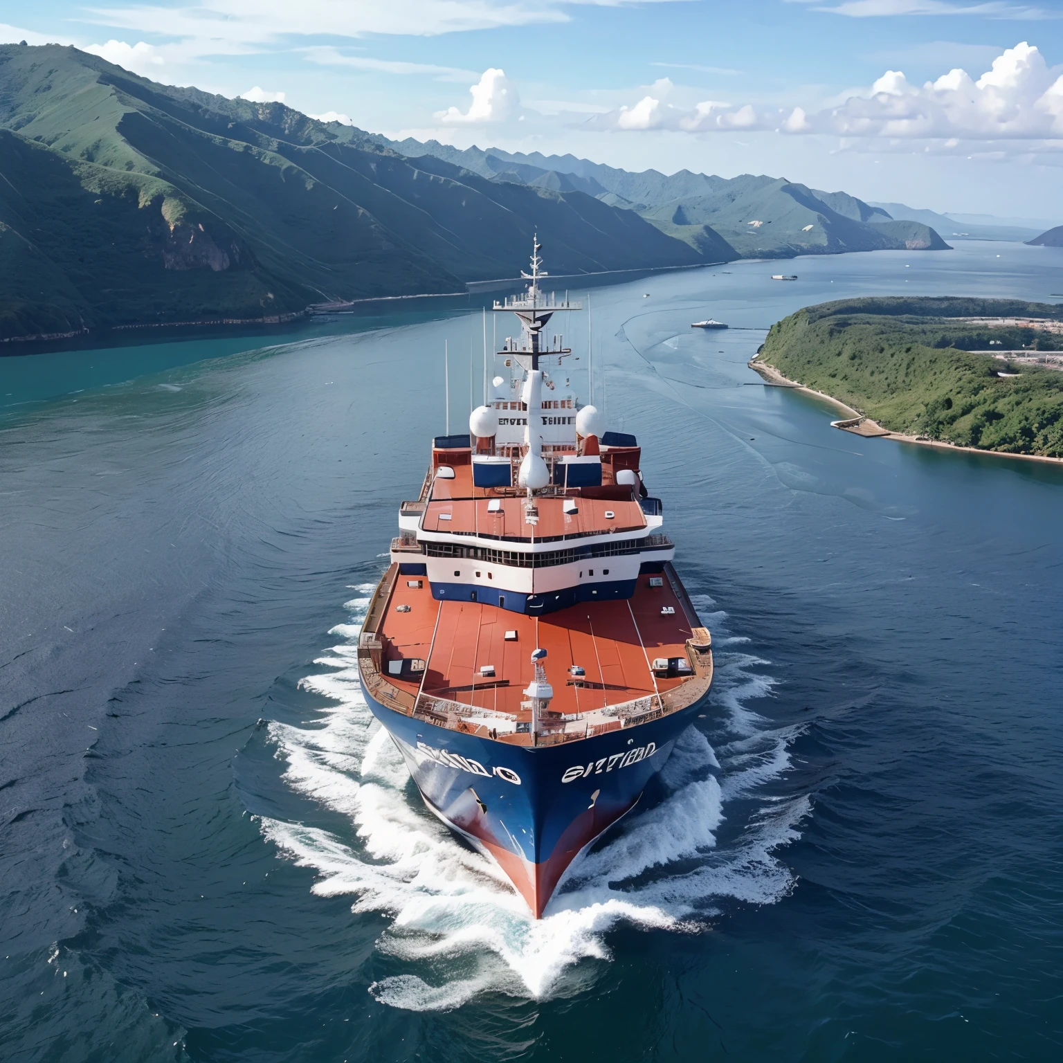 Big ship with name "Budiono Siregar"