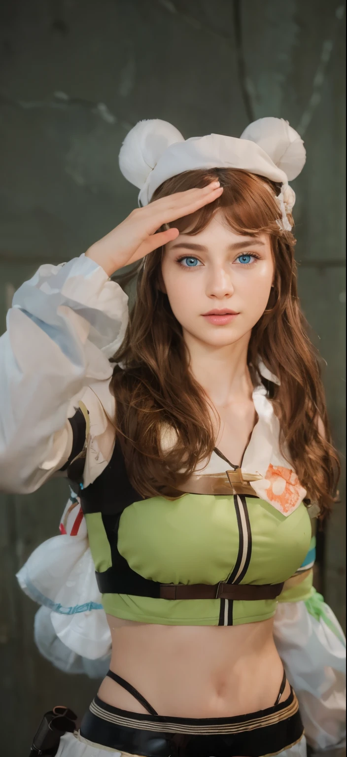 {{masterpiece}},best quality,highly detailed,extremely detailed CG unity 8k wallpaper, 1girl, blue eyes, wavy brown hair, upper body, shot,high close up, highly detailed,center frame,sharp focus, looking at viewer, floting hair, white background, no background