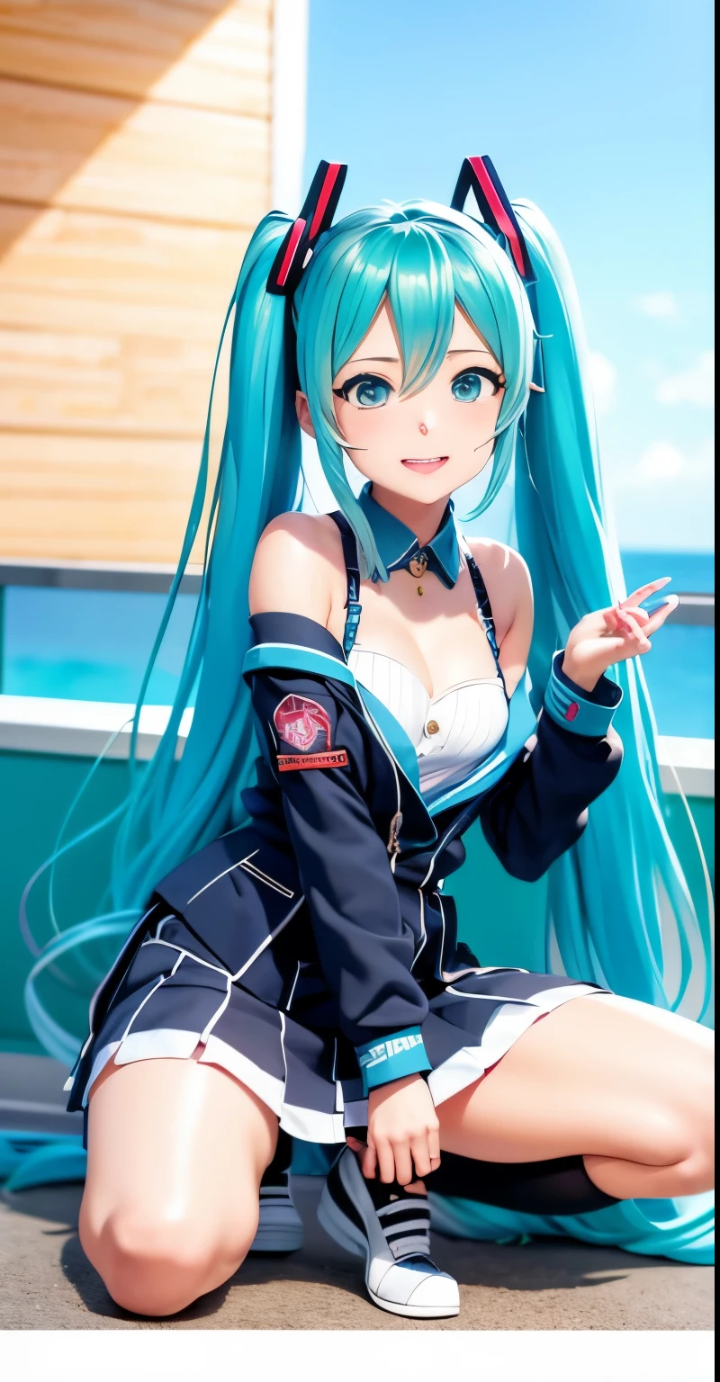 Hatsune Miku、Anime girl with long hair and a gun in her hand,Shimashima Pantiesがよく見える、Hatsune Miku、Squatting、spread legs、show panties,super mini skirt、緑と白のShimashima Panties、From miniskirt to c Kantai Collection style,Shimashima Panties、super mini skirt、 portrait anime space cadet girl, Best Anime 4K Kona-chan Wallpaper, terrible anime 8k, High-definition official artwork, Trending with Art Station Pixiv, perfect android girl, cyborg - girl with silver hair, anime style 4k, anime art wallpaper 8k, azur lane style