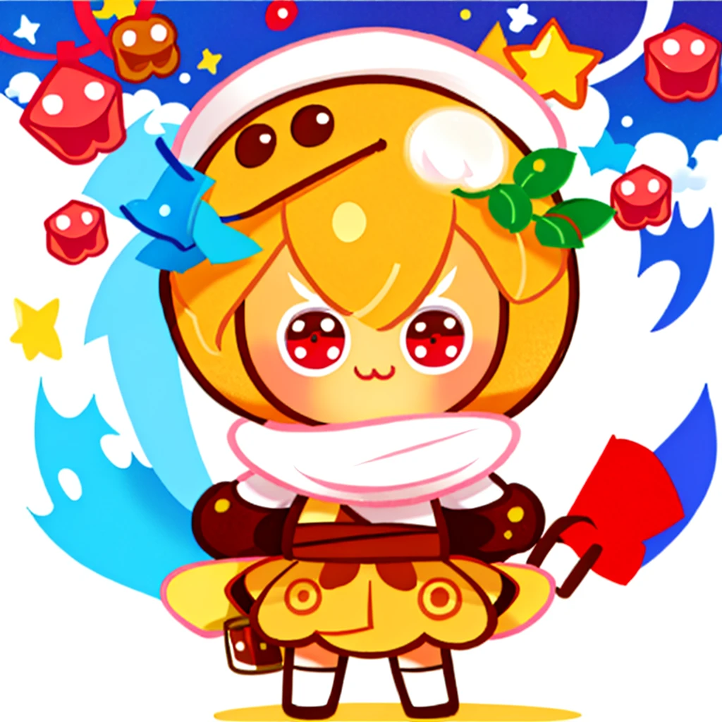 best quality, illustration, chibi, full body, cookie run character