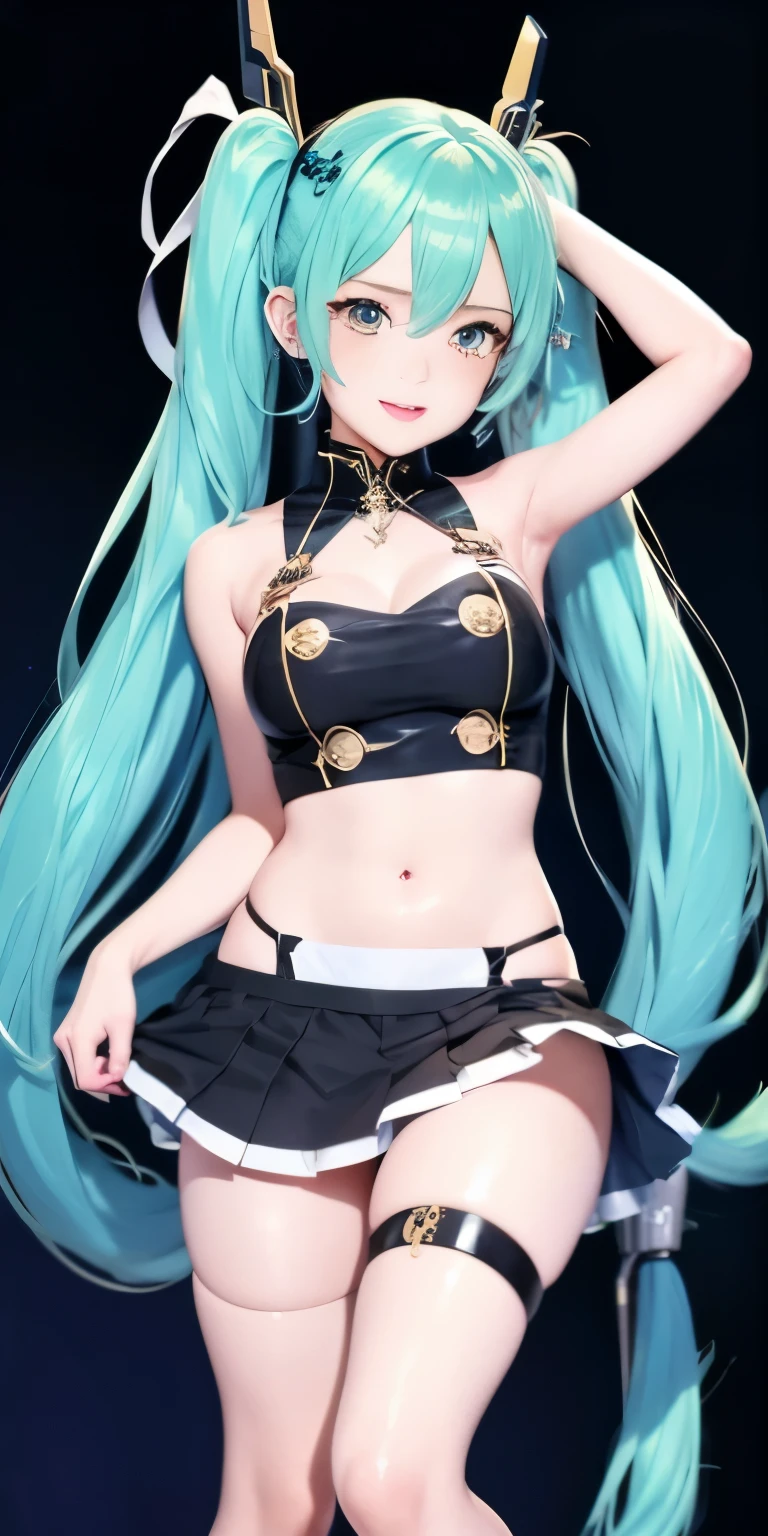 Hatsune Miku、Anime girl with long hair and a gun in her hand,Shimashima Pantiesがよく見える、Hatsune Miku、（Squatting down and opening her legs and showing her panties 1:4）、、spread legs、show panties,super mini skirt、緑と白のShimashima Panties、From miniskirt to c Kantai Collection style,Shimashima Panties、super mini skirt、 portrait anime space cadet girl, Best Anime 4K Kona-chan Wallpaper, terrible anime 8k, High-definition official artwork, Trending with Art Station Pixiv, perfect android girl, cyborg - girl with silver hair, anime style 4k, anime art wallpaper 8k, azur lane style