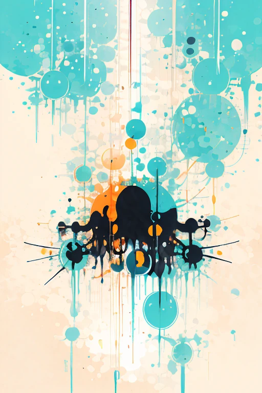 an ink splat that looks like an octopus
