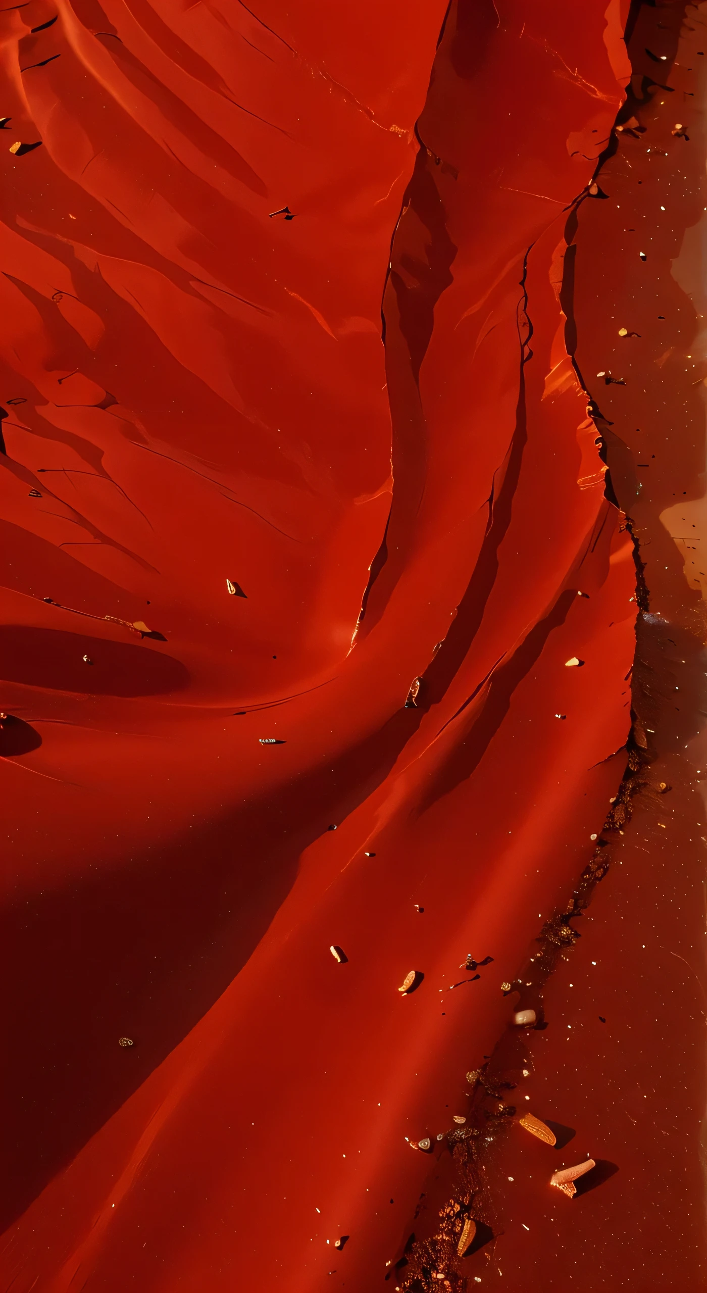 quicksand of change,Metallic,Red,detailed,There are no big stones