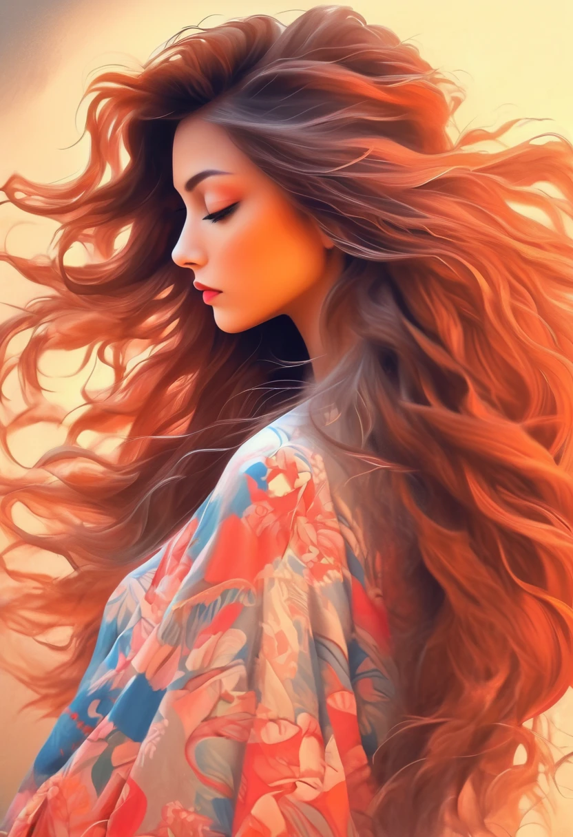 a close up of a woman with long hair and a white dress, glowing flowing hair, flowing glowing hair, gorgeous digital art, beautiful gorgeous digital art, beautiful digital artwork, glossy digital painting, beautiful digital art, stunning digital illustration, gorgeous digital painting, stunning digital art, flowing backlit hair, stunning digital painting, art of alessandro pautasso, long glowing hair