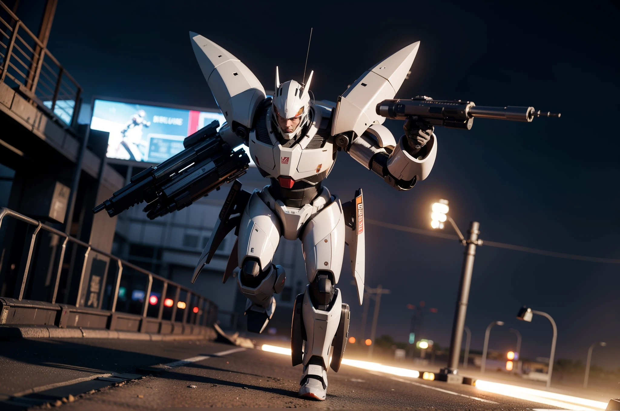 (Image Quality：4K)), ((3D game style)), (sense of technology),Positive perspective，Draw a decent mecha rushing out of the screen（2：1），Background Black