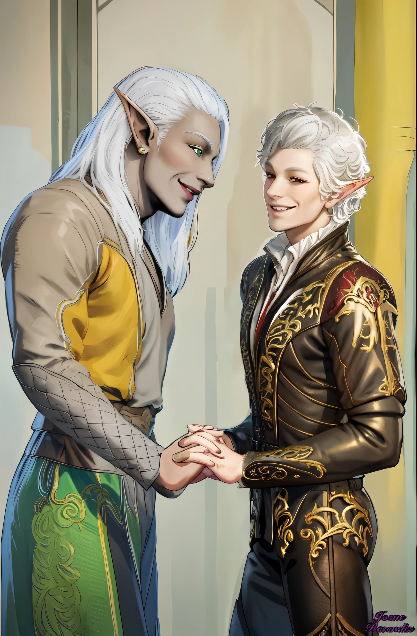 Hands, holding hands, two sets of intertwined hands, perfect hands, fix hands, blend in with characters and image