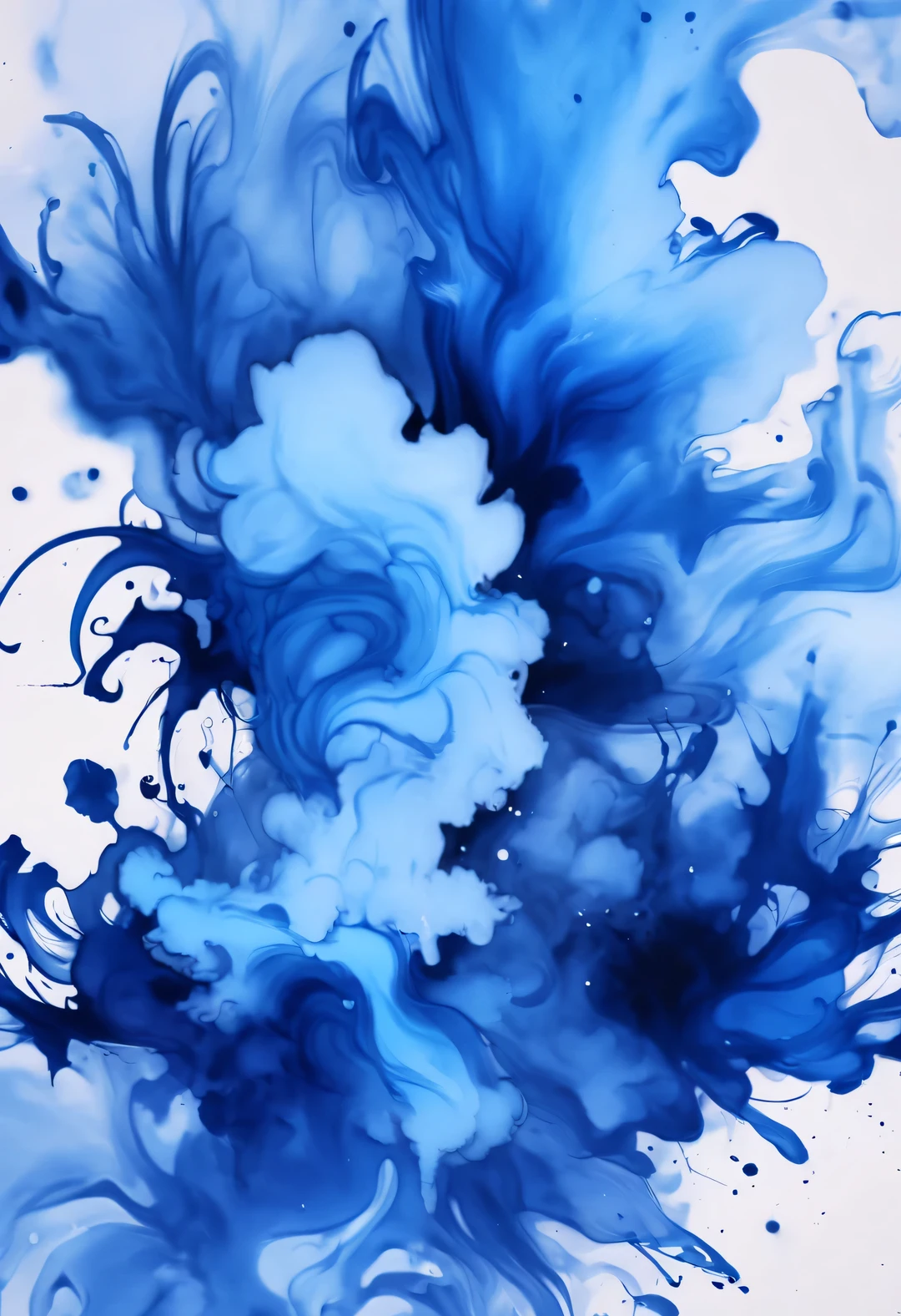 blue ink art,Wallpaper phone
