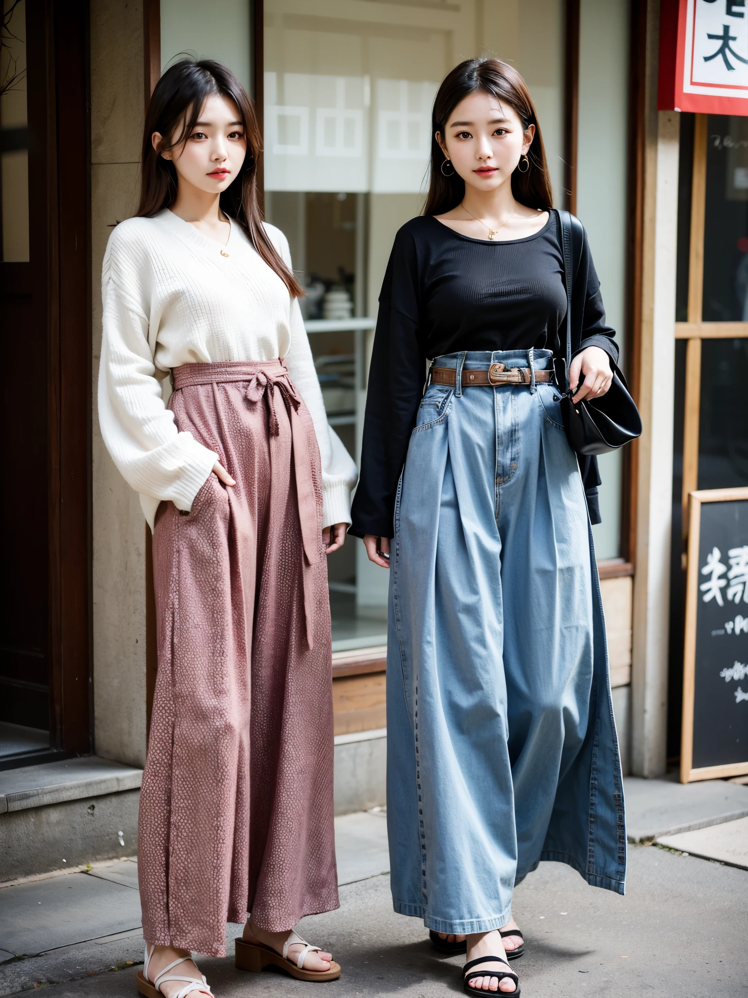 Japanese and Korean style fashion clothing:
Japanese and Korean style based on user preferences,Design a range of trendy clothing。
Includes loose tops、high-waist pants、Dresses etc.,Focus on comfort and style。
Use Japanese and Korean style patterns and details,Show a young and fashionable image。