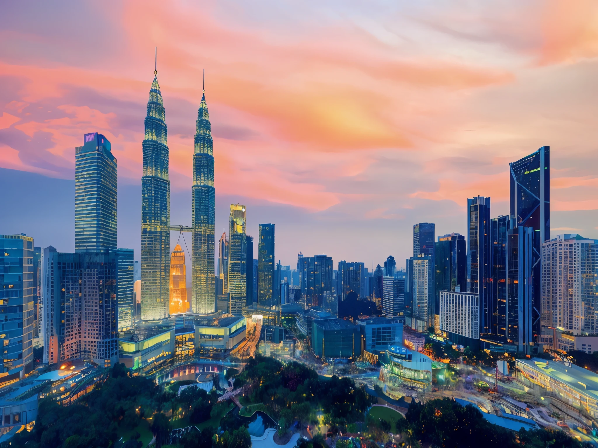 klcc, broad daylight, purple, skyview