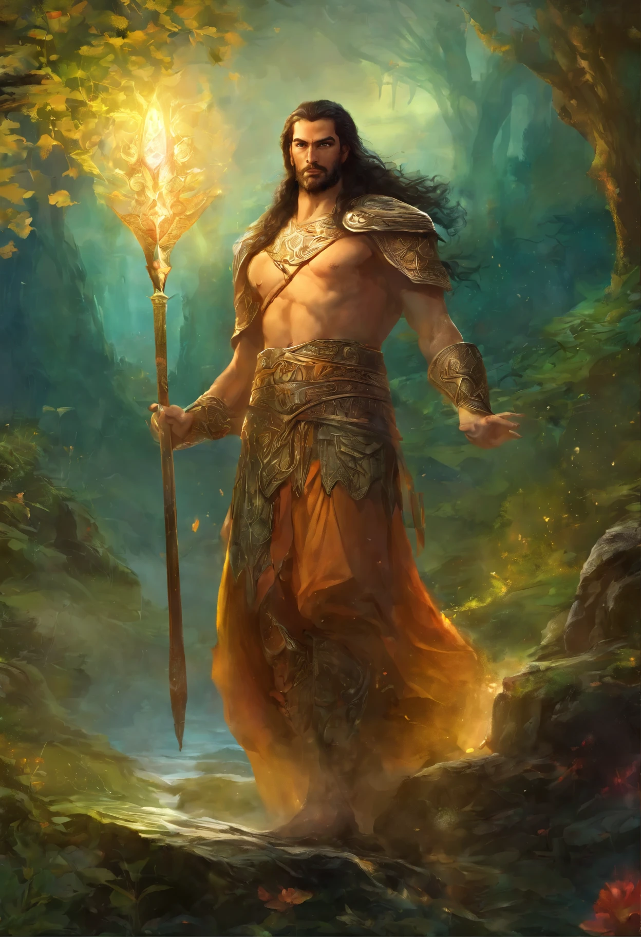 For a hindi god lord Ram who is coming to the temple of ayodhya.An 8K high-definition portrait of an man smile face uma pintura de um homem, Estilo Henry Cavill, Um mago((feiticeiro)), ((magica)), ((mago)), ajoelhado com um livro aberto e luzes saindo do livro, segurando um cajado, (((tiro de corpo inteiro)), homem de corpo inteiro, ((in the background Celtic magical forest with thunder)), Deus do Oceano, Luthien, arte de deus, Deus da mitologia grega, o deus Eros, um retrato impressionante de um Deus, Frank Kelly Freas, Estilo Karol Bak, best quality,32k ultra qualidade, qualidade do papel de desfile, imagem do filme, Classic 8K ((beautiful face)), Ultra Definition, melhor qualidade, 32k ultra | | | | | | | | | | | | | | | | | | | | | | | | | | | | | | | | | | | | | | | | | | | | | | | | | | | | | | | | | | | | | | | |, Ultra HD | | | | | | | | | | | | | | | | | | | | | | | | | | | | | | | | | | | | | | | | | | | | | | | | | | | | | | | | | | | | | | | | | | | | | | | | | | | | | | | | | | | | | | |