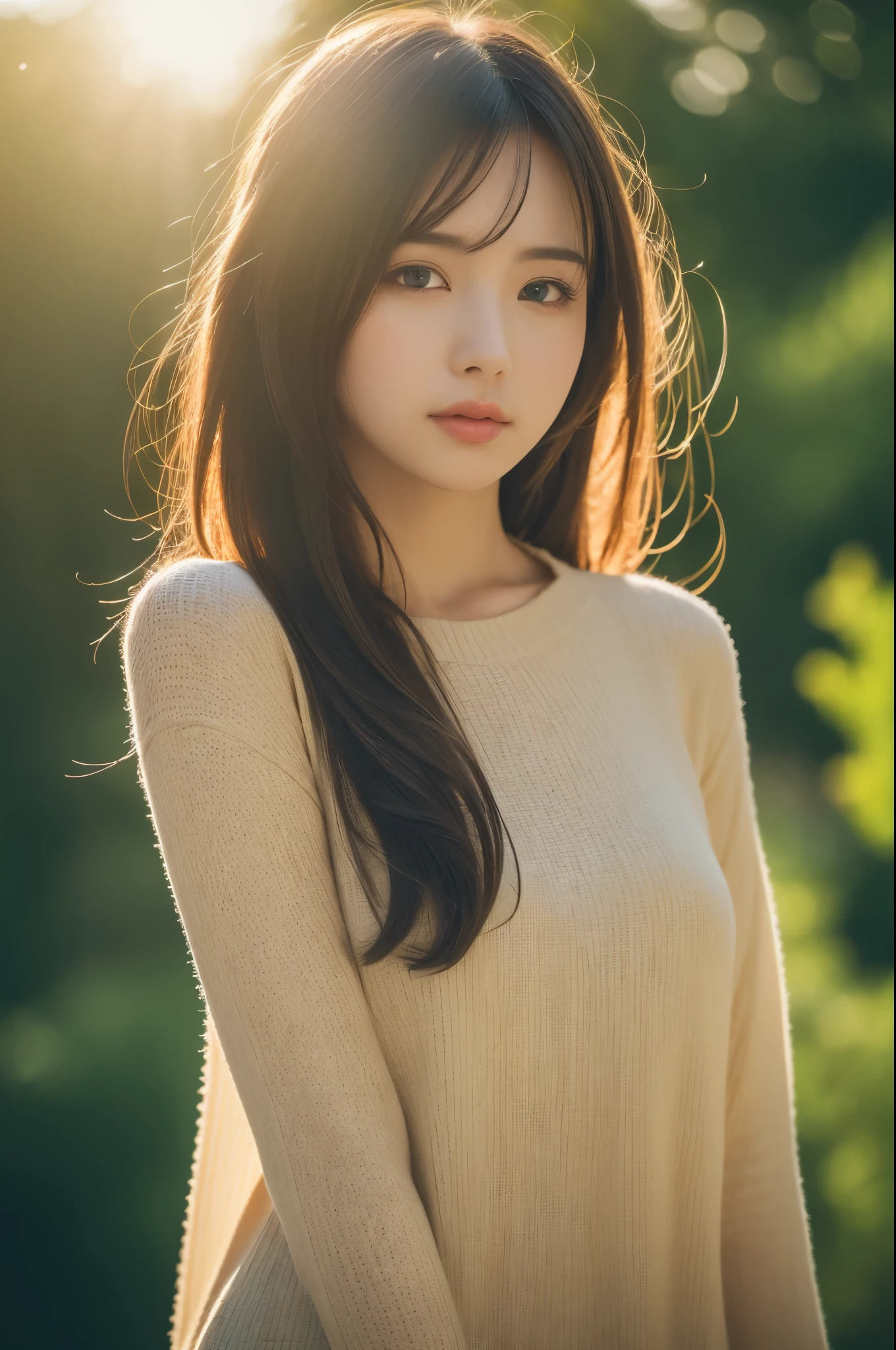 (8k,original photo, masterpiece),(actual, photo-actual:1.2),(Extremely detailed 8K wallpapers),(sharp focus, depth of field),(blurred background:1.2),(Daytime sunshine:1.2),looking at camera, 1 girl