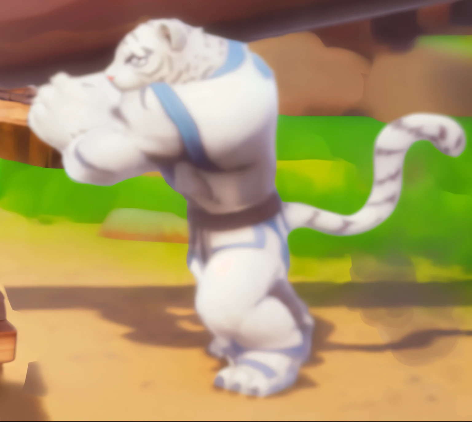 A humanoid tiger carrying wood,lifelike,multi-detail,HD,4kUE rendering,Photo texture,reality,超multi-detail,Ultra-clear,蓝光Image quality,Image quality,No need for daylight,Don't light,No Tyndall effect