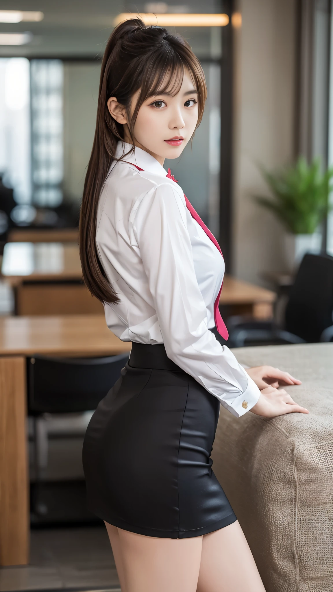 arafed asian woman in a suit posing at a desk, girl in a suit, girl in a suit, wearing a strict suit, wearing a tight suit, wearing a business suitいる, in a strict suit, 厳格なwearing a business suitいる, wearing a business suit, wearing a business suitいる, luxury suit, korean girl, in a suit, slim girl photo, tight clothing,super mini skirt,
