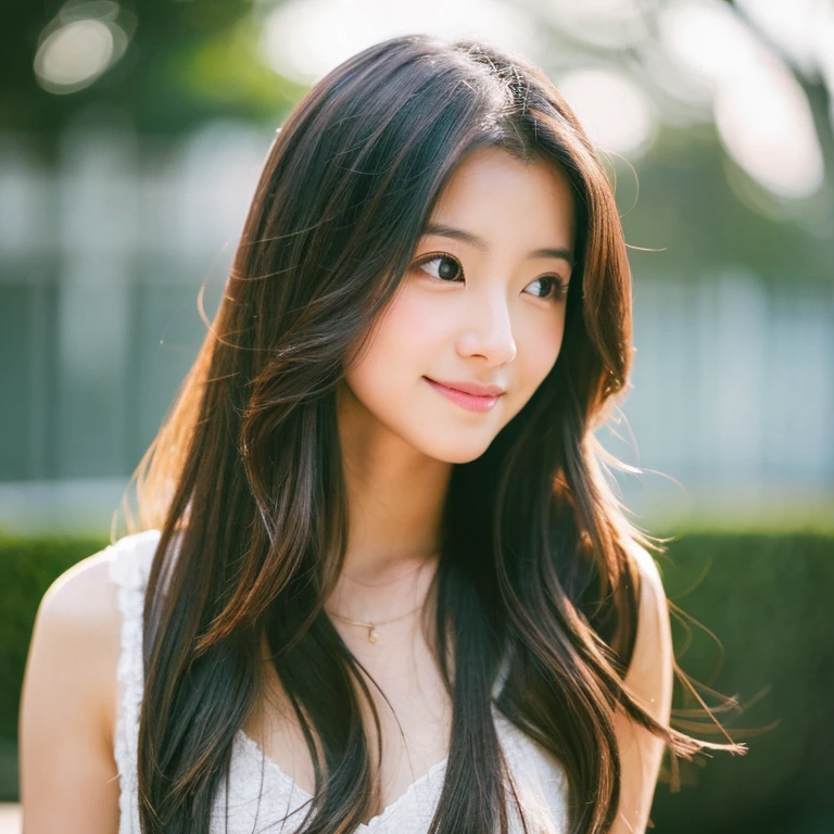 beautiful woman、woman、beautiful、cute、young、long hair、refreshing