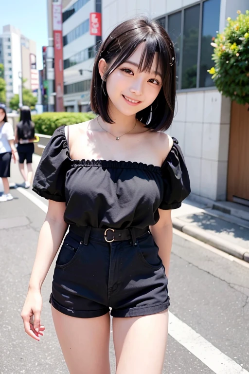 (High-quality 4K、Japanese idol faces、10th generation、middle hair、black hair、medium build、Exposure-filled summer clothes、smile、cityscape),
(Exquisitely detailed 4K image, showcasing the enchanting faces of 10th generation Japanese idols, accompanied by their cascading middle-length black hair, medium build, and radiant smiles against the backdrop of a vibrant city),
(High-resolution 4K photography, portraying the stunning beauty of elite Japanese idols with their captivating middle-parted black hair, medium physique, wide grins, and sophisticated summer outfits