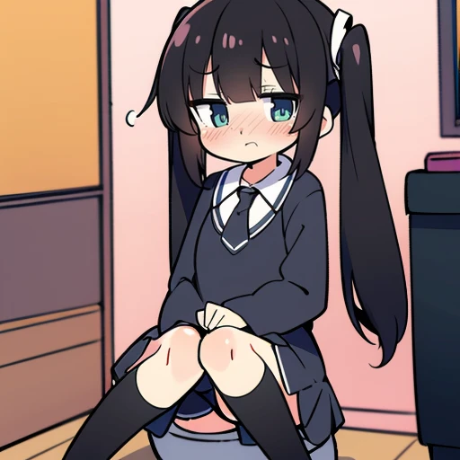 multiple girls、knee high socks、flat chest、thighs、Condescending、Crab crotch、Peeing、quirting、night、I have nipple、black hair、Sperm is on it、Condescending、High resolution、Detailed、masterpiece、twin tails、blush、naked、masturbation、carrying a school bag、toilet