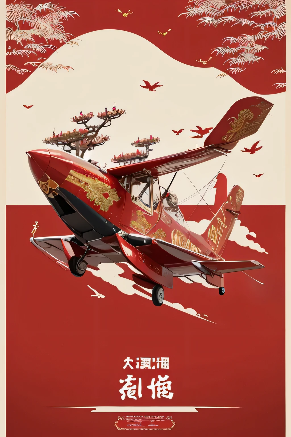 Red festive,family reunion celebration, graphic design,Chinese dragon,Xiqing,New Year, Festive celebrations,Chinese cultural theme style, muted tones,Warm color palette,Vibrant illustrations, Wall color, Minimalism--ar3:4--niji5