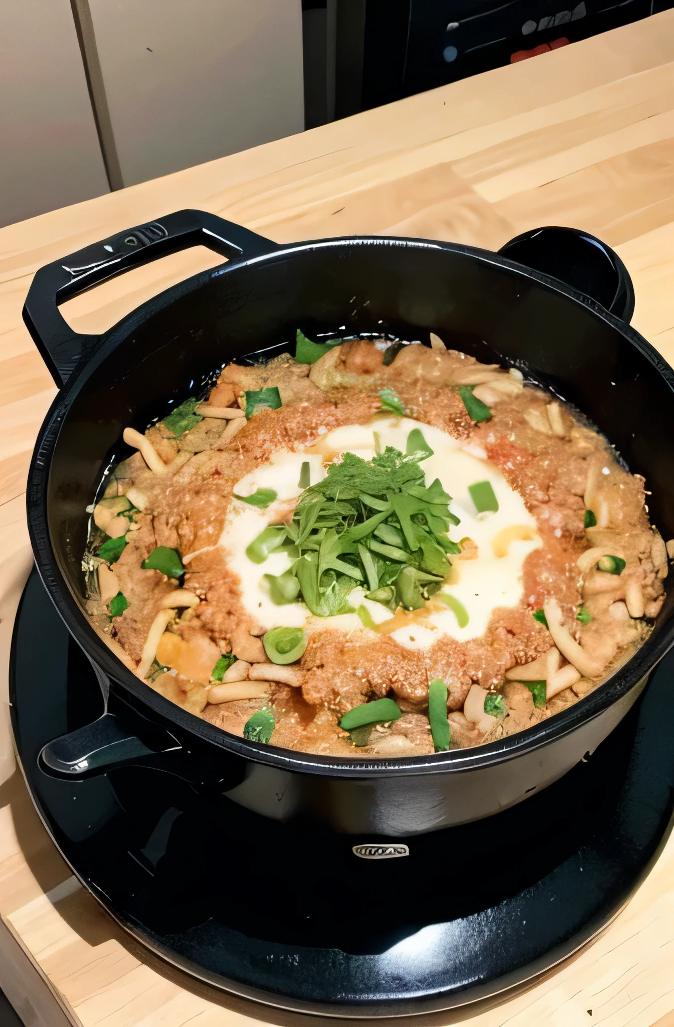 Wrap minced meat on bean sprouts and grill..、cooking、It looks delicious、juicy、portable stove