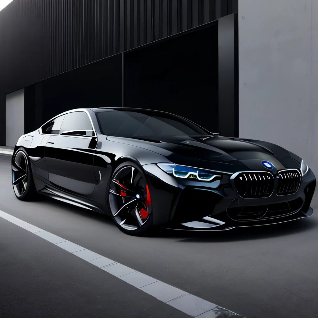 a black car with black red rims parked in front of a building, luxury hd render, bmw concept cars, concept car, modern car design, digital art of an elegant, concept car design, with sleek lines and a powerful, futuristic concept car, hyper luxurious, futuristic cars, concept automobile design, car design, luxury and elite, car concept, futuristic car