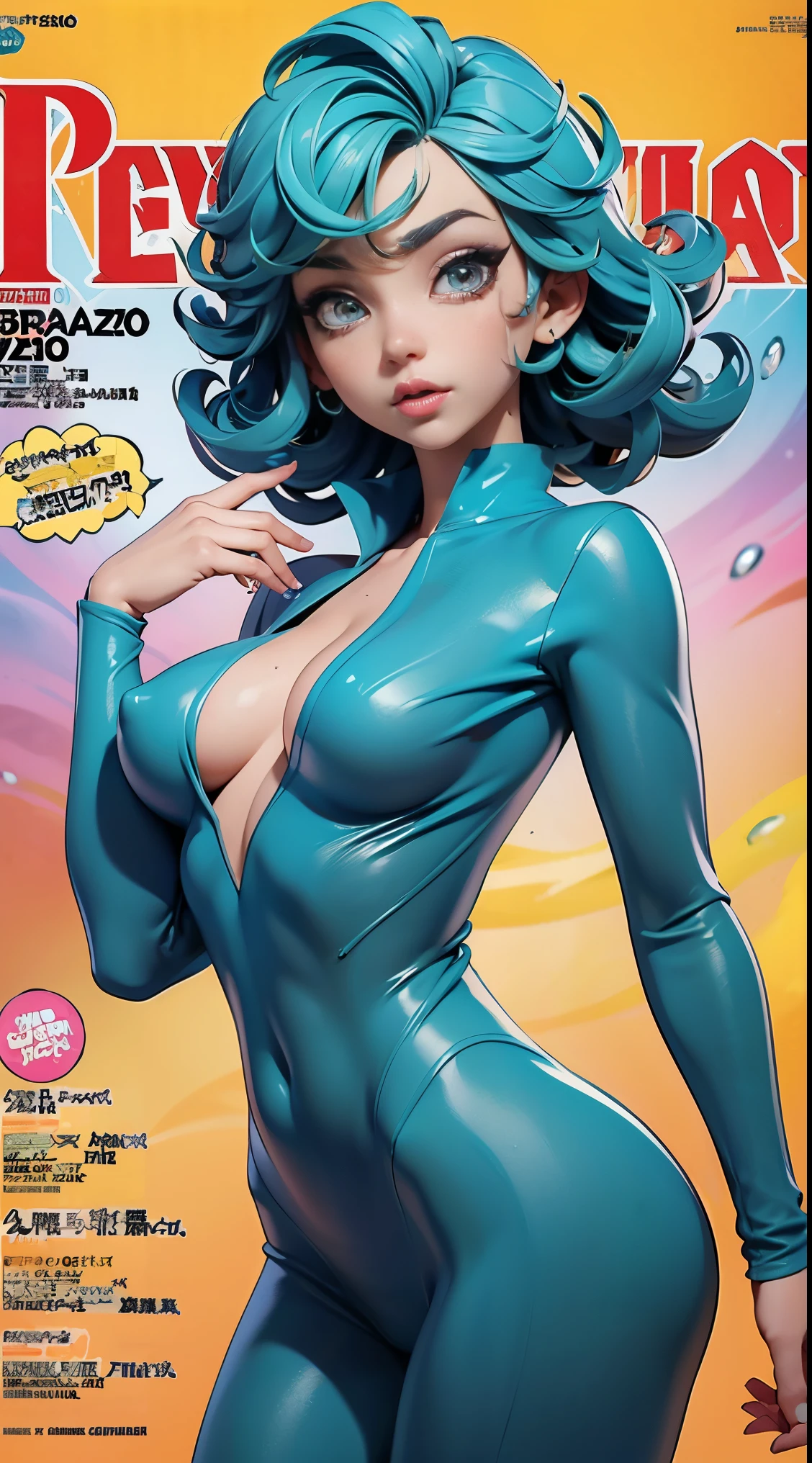 Tatsumaki, cabelo curto, cabelo verde, corpo perfeito, Rosto Ultra Detalhado, Detailed lips, Olhos, tentador, Excitado, convex areolas, no calor,vapor, ahegao, molhado,(Capa de revista:1.8),******* de idade、lindos olhos detalhados,(um corpo molhado:1.4)(corpo brilhante,:1.6)(Exitada)), alta qualidade, Ultra-high definition、high resolution、CG extremamente detalhado、8k units wallpapers、(NSFW),