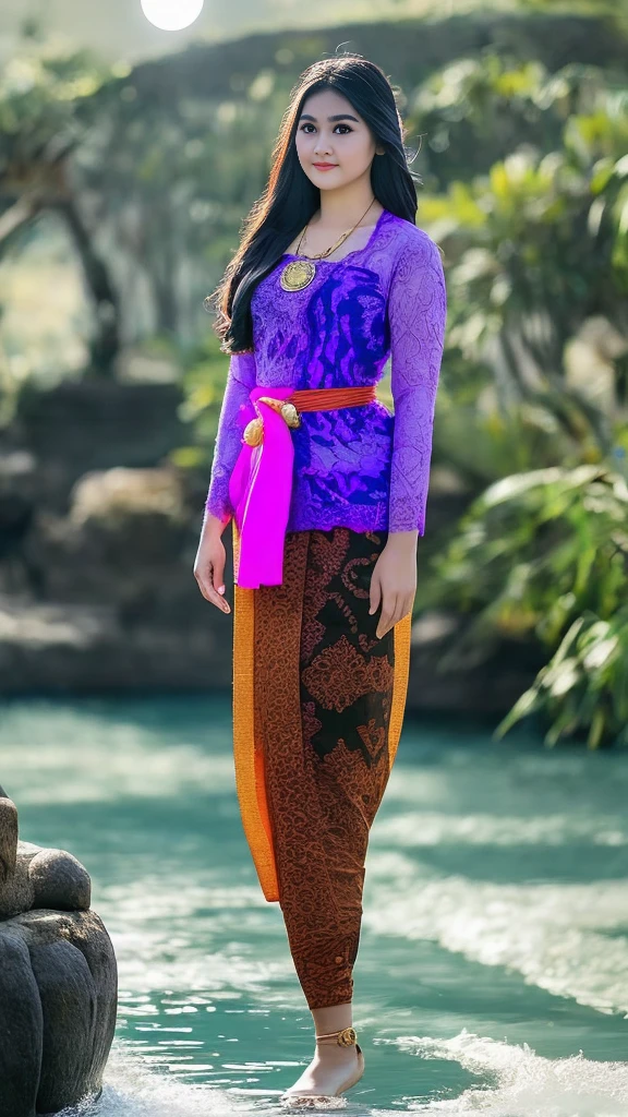 Keywords: ((kebaya_bali)), watery big eyes, loving pupils, [shy], long hair, master works, best picture quality, ((kebaya_bali)),super high resolution, higher quality, beautiful girl, female, heart-shaped hair ornament, 8k resolution, hot girl, student, beautiful pupil, blush, dusk, oasis ((character at the edge of the pool)), magic ring, volumetric light, cinematic light, natural light. Waterfall background, fashion long skirt, not exposed, full body photo
Snow Moon Law Moon Girl Light Shoulders, Solo, Crystal Clear Water Splash Perfect Reflection, Eyebrow Pattern, Beautiful Black Eyes, Floating Water Splash, Black Water Droplet, Beautiful Glow, Best Quality, Illustration, Masterpiece, Best Production, Best Quality, Highly Detailed, Extremely Detailed CG, Lighting, Cute, Tyndall Effect, Burning Splash Wrapped, Light Shoulders, Depth of Field, Black Water, Super Moe, Shining, Beautiful
The, delicate facial features, cute, black water particle special effects, dreamy, floating
Black glowing particles, burning hair, necklace
((Masterpiece)), ((Highest Quality)), exquisite CG, blue-purple tone, sweet
Beautiful and lovely