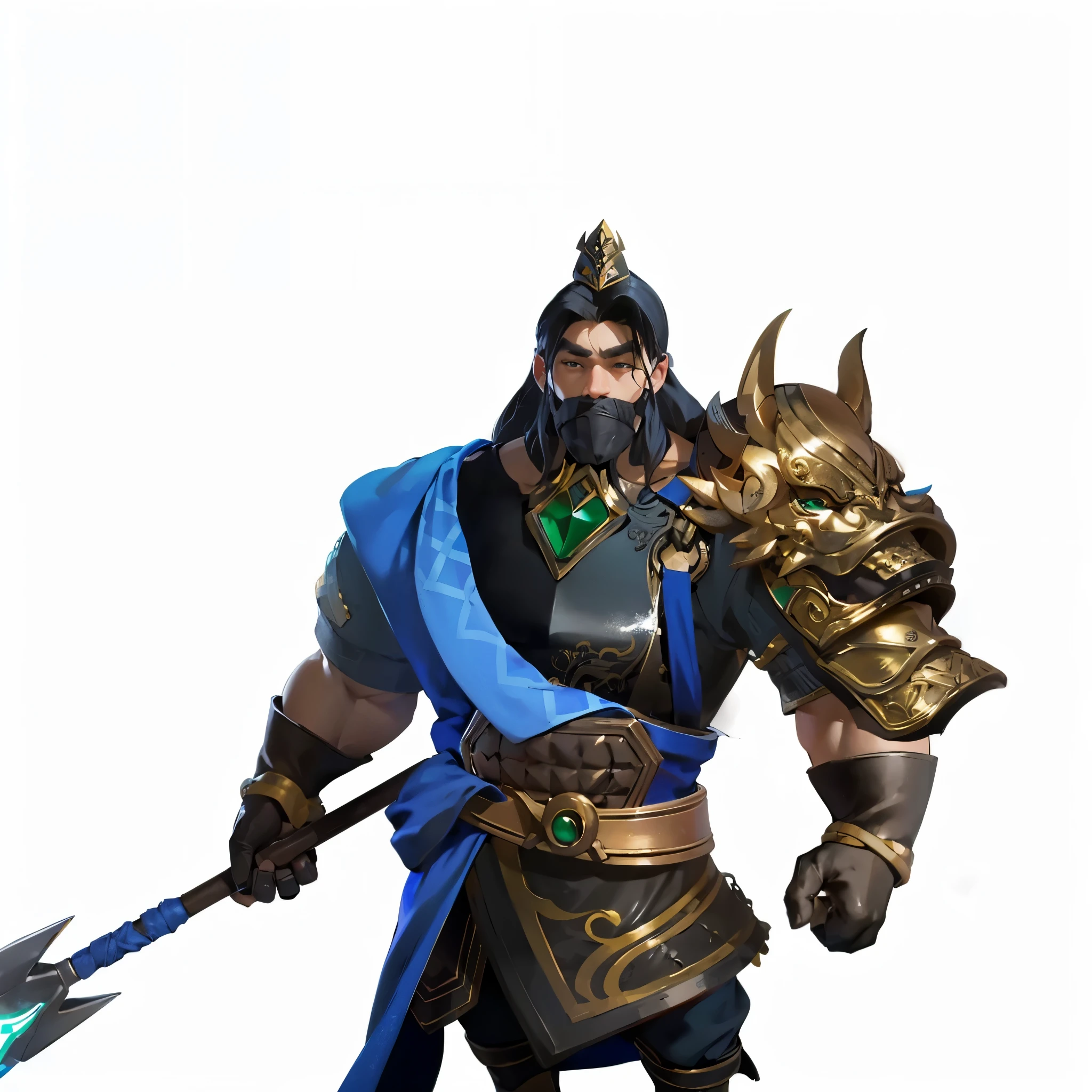 warrior,male人,Middle aged,black hair,general,armor,Metalarmor,armor,cloth,muscle,musclemale,senior citizen,holding ax in hand,battleaxe,warrior,male,helmet,China风,national style,China,Mikuni,the Tang Dynasty,drawing april, realistic fantasy, portrait, alone, mask,China风,cloak,jewelry,precious stone,diamond,flashy clothes,belt,Decorative style,Metal,Metal,gold medal,cloth pleats,precious stone,32K ,(refine,(最高quality, Award-winning, masterpiece:1.5),ultra high resolution,:0.33,clear focus,Volumetric lighting,Good shadows,subsurface scattering,complex,内容The content is very detailed,((light照明)), drama, , (Realism:1.5),,32K ,(masterpiece,quality,Best quality者,official art),(8K,Best quality者,masterpiece:1.2),(((White background,)))(Good rice fragrance),like a dream,China时间极其详细,错综complex的细节,dynamic lighting,natural soft light,dark,内容The content is very detailed,complex的细节,dynamic lighting,Realism,light,natural lighting,The content is very detailed,dynamic lighting,natural soft light,Best quality,ultra high resolution,8K,light照明效果,charming,3D vector art,fantasy art,With a blurred background,Hand Painted,number,柔和的light,isometric style,4K resolution,Realism渲染,The content is very detailed且干净,vector image,逼真的masterpiece,Professional photography