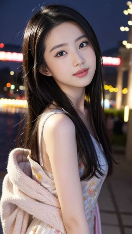 best qualtiy、masterpiece、photoRealstic、intricate-detail、Raw foto、Photon Rendering、Octane Rendering、absurderes、ultra-detailliert、A detailed face、Detailed skin、Trending in art stations、8K Masterpiece、lighting like a movie、( (1girl in))、((独奏) ))、CG Social Trends、Plastic En、((Black Long Hair))、((Beautuful Women))、(A smile)、Upper teeth、Fashionable、Hair that flutters in the wind、((Flowing hair))、fashion magazine、((A sexy))、((lighting like a movie)、((indirect lighting)、、(ssex)、Grinning、(View from a distance)、((Festival of Japan))、Hair is up、Lying in bed、Expose、