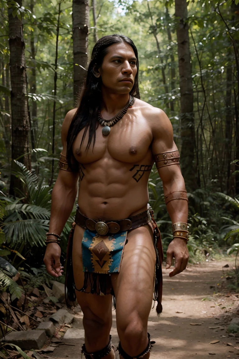 a woman big breast in a native sexiest outfit standing in the woods, indian warrior, a native american warrior, indigenous man, picture of an adult male warrior, native american warrior, apocalypto, amazon warrior, movie still of aztec cyborg, portrait of a warrior, tribal armor, ancient warrior, warrior man, : native american shamen fantasy, wearing tribal armor, native american, savage warrior
